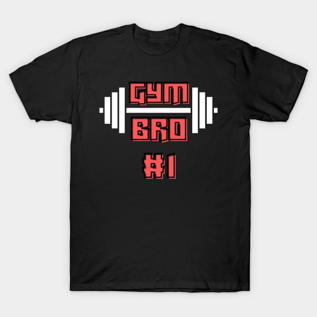 Gym Bro #1 White T-Shirt by Micapox